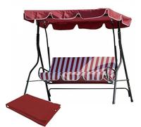 Toldo de repuesto resistente al agua, resistente al viento, cubierta superior duradera para hamaca de porche y jardín de 2 plazas, protección resistente a desgarros para exteriores