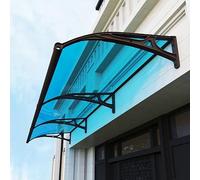 Toldo de techo transparente para puertas y ventanas, impermeable, de PVC, para patio y porche, color azul cielo, protección duradera contra la lluvia y los rayos UV, ideal para terrazas