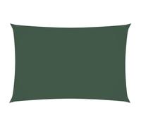 Toldo de tela Oxford rectangular, 2 x 4 m, color verde oscuro, protección solar resistente a los rayos UV, para terraza, balcón y jardín, revestimiento de poliuretano, con sujetadores de acero