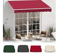 Toldo de tela para exteriores impermeable y resistente al desgarro, perfecto para puertas y ventanas de porche, marco de 20 x 10 pies, no incluye solución de sombra.