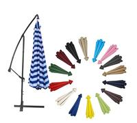 Toldo de tela para sombrero, protección UV 30+ para patio, terraza, jardín, piscina, Azul marino y blanco, 6 RIBS: 230CM/7.5FT