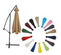 Toldo de tela para sombrero, protección UV 30+ para patio, terraza, jardín, piscina, caqui, 6 RIBS: 300CM/9.8FT