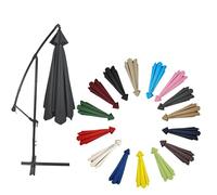 Toldo de tela para sombrero, protección UV 30+ para patio, terraza, jardín, piscina, gris, 8 RIBS: 300CM/9.8FT