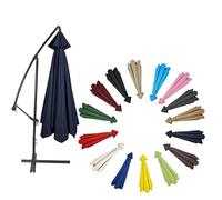 Toldo de tela para sombrero, protección UV 30+ para patio, terraza, jardín, piscina, midnight, 6 RIBS: 270CM/8.8FT