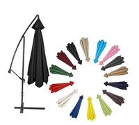 Toldo de tela para sombrero, protección UV 30+ para patio, terraza, jardín, piscina, Negro, 8 RIBS: 230CM/7.5FT