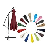 Toldo de tela para sombrero, protección UV 30+ para patio, terraza, jardín, piscina, rojo vino, 6 RIBS: 200CM/6.5FT