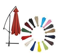 Toldo de tela para sombrero, protección UV 30+ para patio, terraza, jardín, piscina, rosso, 6 RIBS: 300CM/9.8FT