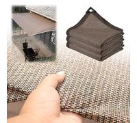 Toldo de tela resistente a los rayos UV 90% e de 4 x 6 m, toldo de jardín con ojales para patio, terraza, balcón, protección solar color café para exteriores
