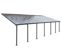 Toldo de terraza de policarbonato Feria Palram - Canopia 3 x 10,35 m gris