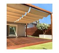 Toldo de vela for el sol, velas de sombra onduladas retráctiles for exteriores, toldo ondulado con protección UV con kit de montaje, cubierta, jardín, personalizable ( Size : W1.1*L11m/W3.60*L36.08ft