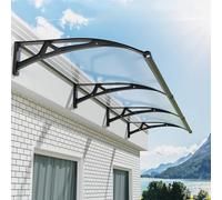 Toldo de Ventana for Puerta de Entrada,Toldos de Patio Exterior,100x120cm | 100x160cm, 100x180cm, 100x200cm, lámina de policarbonato, silenciosa, aleación de aluminio(80x180cm/32x71in)
