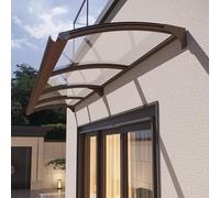 Toldo de ventana resistente a los rayos UV para puertas de entrada y ventanas, refugio de lluvia con panel de policarbonato y marco de aluminio, protección solar de jardín