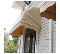 Toldo De Ventana - Toldo con Capota Plegable - Bloqueador De Nieve Y Lluvia - Funda De Tejido De Poliéster - Estructura De Aleación De Aluminio - Totalmente Montado (Color : Beige, Tamaño : 140x80x8