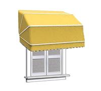 Toldo De Ventana - Toldo con Capota Plegable - Bloqueador De Nieve Y Lluvia - Funda De Tejido De Poliéster - Estructura De Aleación De Aluminio - Totalmente Montado (Color : Yellow, Tamaño : 140x80x