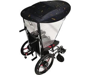 Toldo eléctrico para silla de ruedas para protección contra la lluvia y el sol, funda plegable universal para silla de ruedas eléctrica (sin asa, verano)