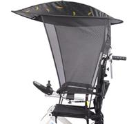 Toldo eléctrico para silla de ruedas - Parasol universal para el hogar, protección resistente a los rayos UV, soporte de abrazadera para silla de paraguas para la mayoría de sillas de ruedas