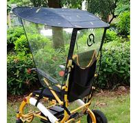 Toldo eléctrico para silla de ruedas, plegable, a prueba de rayos UV, impermeable, para la mayoría de sillas de ruedas, soporte ajustable para paraguas al aire libre con asa, ajuste universal