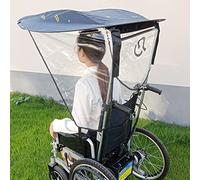 Toldo eléctrico para Silla de Ruedas, toldo Ajustable para Exteriores, protección Resistente a los Rayos UV, Soporte Plegable para Silla de Ruedas para la mayoría de sillas de Ruedas