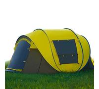 Toldo En Forma De Barco, Tienda Automática Engrosada for Acampar Al Aire Libre, Protección UV Y A Prueba De Lluvia, Tela Oxford Amarilla, Capacidad for 3-4 Personas, 245 * 145 * 110 Cm