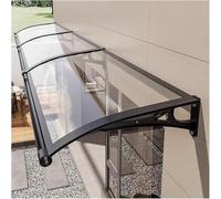 Toldo exterior para puerta con canal de drenaje, soporte de aluminio, toldo para patio, protección UV, lluvia, nieve, garaje, balcón, entrada y techo