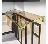 Toldo Exterior para Ventana/Puerta, toldo de policarbonato para Patio, protección para Puerta Delantera/Trasera, Porche, Cubierta Resistente a la Intemperie (50x180cm / 1