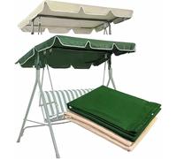 Toldo for silla columpio, cubierta impermeable de repuesto, asiento jardín tela Oxford recubierto(Green,190x120x15CM)