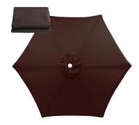 Toldo for sombrilla de patio, toldo for repuesto, for for exteriores con 6/8 varillas 3/2,7/2 m, color café, azul, gris(Coffee color,9.8ft)