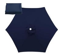 Toldo for sombrilla de patio, toldo for repuesto, for for exteriores con 6/8 varillas 3/2,7/2 m, color café, azul, gris(Blue,6.6ft)