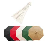 Toldo for sombrilla for exteriores, toldo de repuesto for sombrilla de patio de 2,7 m y 3 m, cubierta de tela redonda for sombrilla, tela for sombrilla superior de repuesto for sombrilla voladiza desp