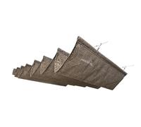 Toldo for terraza, porche, patio, jardín.Vela de sombra retráctil,Vela de sombra de olas,Para patio, porche, jardín, exterior, personalizable(Black,(WxL)1x6m)