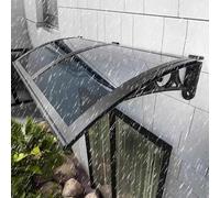Toldo gris para puerta y ventana, 80 x 120 cm, protección solar y lluvia para patio, porche, jardín, techo, elegante para todas las condiciones climáticas