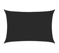 Toldo HDPE negro 2x2,5 m 160 g/m² | Permeable al agua, resistente al moho, sujetadores de acero inoxidable incluidos, para jardín terraza balcón