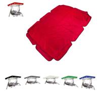 Toldo Hollywood de repuesto para columpio de jardín de 3 plazas, protección UV, 210D, impermeable, 98 x 73 pulgadas, para patio al aire libre para terraza y patio (rojo)