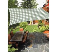 Toldo impermeable a cuadros verde salvia - Toldo con bloqueo UV para patio al aire libre, jardín, terraza y pérgola - 14 x 18 pies resistente al agua
