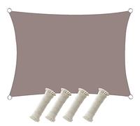 Toldo impermeable color caqui de 5 x 6 m para jardín, patio, piscina, protección UV duradera con cuerda gratis para una fácil instalación