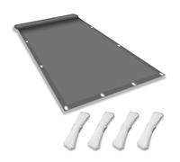 Toldo impermeable con protección UV, 400 x 400 cm, varios colores y opciones de tamaño, toldo de poliéster gris claro con ojales para jardines, balcones y patios