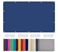 Toldo impermeable de 1,4 x 2,4 m, cuadrado, 98% de bloqueo UV, duradero, para exteriores, con cuerda de 1,5 m, ideal para patio, césped, patio, azul marino