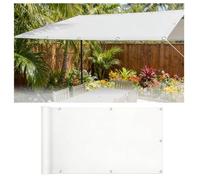 Toldo impermeable de 1,5 x 2 m con ojales y cuerda, 95 % de protección UV, resistente al desgarro, resistente a la intemperie, para balcón, patio, jardín, refugio contra el viento