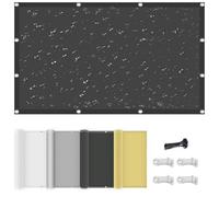 Toldo impermeable de 2,4 x 6 m, tela de buey 420D con ojales, sombra al aire libre para piscina, balcón, patio, jardín, camping, resistente al viento y a la intemperie, color gris oscuro