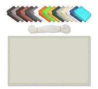 Toldo impermeable de 2,9 x 3,5 m, protección UV, para jardín y balcón, fácil de instalar, con ojales y cuerda, color crema, toldo para exteriores para patio