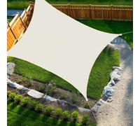 Toldo impermeable de 5 x 7 m, color crema, toldo rectangular con bloqueo UV para patio, jardín, patio trasero, césped y piscina, 95% de protección UV, toldo para exteriores