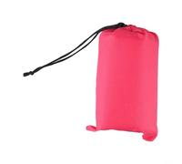 Toldo impermeable de poliéster 210T con 6 puntos de amarre para senderismo, playa, picnic, actividades al aire libre, rojo, morado, negro (rojo rosa, 140 x 200 cm)