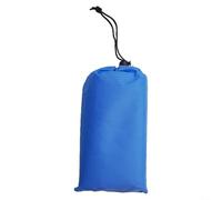 Toldo impermeable de poliéster 210T con 6 puntos de amarre para senderismo, playa, picnic, actividades al aire libre, rojo, morado, negro (azul, 150 x 210 cm)
