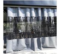 Toldo impermeable de PVC para pared lateral, lona transparente para exteriores con ojales para jardín/pabellón, 2,8 x 2,8 m, resistente a la intemperie