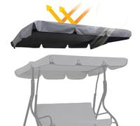 Toldo impermeable de repuesto para columpio de jardín, resistente a los rayos UV, funda para silla de columpio de 3 plazas, cubierta superior de hamaca resistente para muebles de exterior (solo funda)