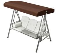 Toldo impermeable de repuesto para silla mecedora de jardín de 23 plazas, color café, 78 x 49in / 198 x 125 cm y resistente a los rayos UV
