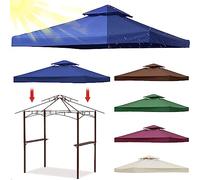 Toldo impermeable duradero de 3 x 3 m, tela Oxford 300D, refugio instantáneo al aire libre con protección UV, 2 niveles ajustables para eventos, picnics y camping