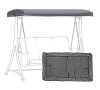 Toldo impermeable para columpio Hollywood de 3 plazas, techo de repuesto universal con protección UV, cubierta gris para columpio de jardín, patio y patio trasero