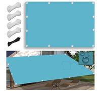 Toldo impermeable para exteriores, 1,5 x 3,4 m, protección UV, toldo rectangular para jardín, balcón, terraza, incluye cuerdas y ojales, soluciones de sombra para relajarse en el patio trasero