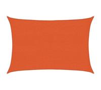 Toldo impermeable para exteriores, 2,5 x 3,5 m, 160 g/m², polietileno de alta densidad, 90 % de protección UV, toldo rectangular con cuerda, ideal para jardín, patio, patio, fiesta, color naranja